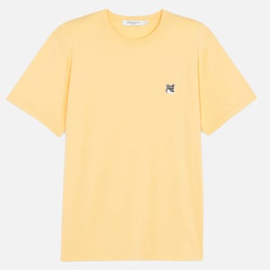 Maison Kitsuné Men's Grey Fox Head Patch T-Shirt - Pale Orange