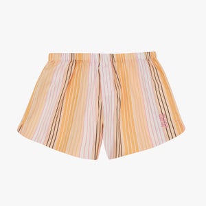 Les Girls Les Boys Wide Stripe Shareable Pyjama Shorts Blazing Orange Multi