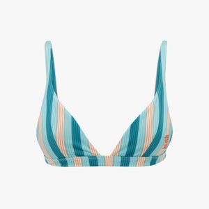 Les Girls Les Boys Stripe Bikini Top Steel Blue Multi