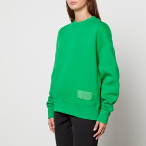 AMI Women's Satin Label Sweatshirt - Green