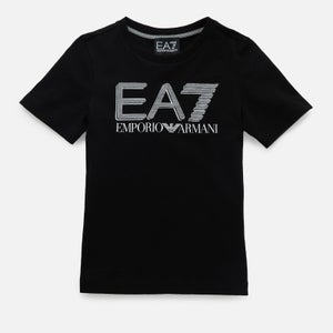 EA7 Boys' Train Visibility Large Logo T-Shirt - Black
