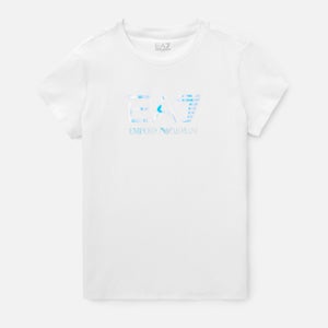 EA7 Girls' Iridescent T-Shirt - White
