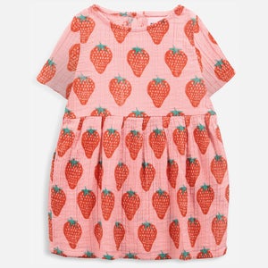 Bobo Choses Baby Strawberry All Over Woven Dress