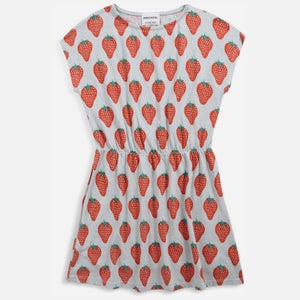 BoBo Choses Kids' Strawberry All Over Short Sleeve Dress