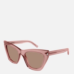 Saint Laurent Women's Kate Cat Eye Sunglasses - Pink/Brown