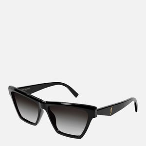 Saint Laurent Women's Square Frame Sunglasses - Black/Grey