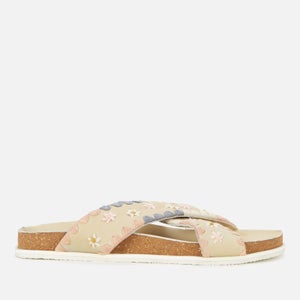 Free People Women's Wildflowers Crossband Sandals - Washed Natural