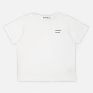 The New Society Kids' Logo Embroidery Tee - White