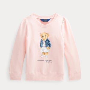 Ralph Lauren Girls Bear Sweatshirt - Hint of Pink