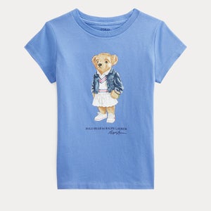 Ralph Lauren Girls Bear T-Shirt - Harbor Island Blue