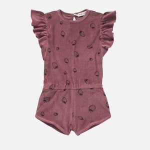 Sproet + Sprout Strawberry Print Ruffle Jumpsuit Print - Orchid