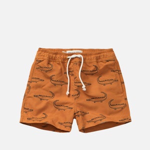 Sproet + Sprout Croco Print Swim Shorts - Clay