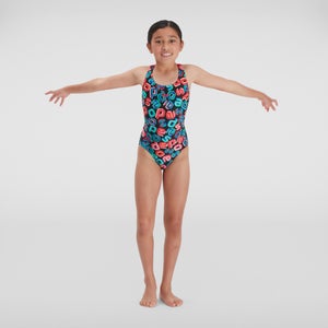 Speedo Badeanzug Schwimmanzug Mädchen Kinder Xback X-Over Endurance10 B783 