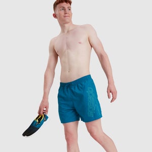 Bañador corto con logotipo Boom de 41 cm para hombre, azul