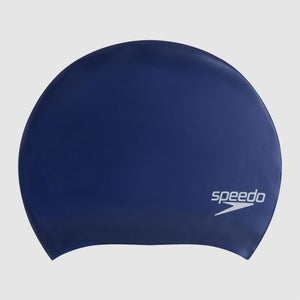 Speedo Long Hair Swimming Adult Sized Moulded Silicone Swim Cap 