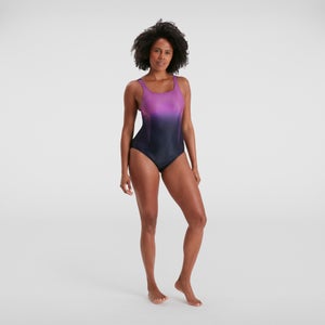 Speedo Damen Badeanzug HeatShine Powerback Schwimmanzug Frauen schwarz 38-44 