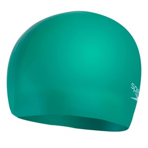 Junior Moulded Silicone Cap Green/Blue