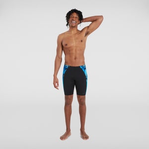 Polyester Solid Jammer Swimsuit with Speedo Series Black Ziaoor Mens Endurance 
