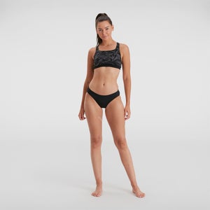 Bikini Hyperboom Rarcerback con espalda deportiva para mujer, Negro/Gris