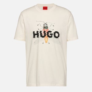 HUGO Men's Dugy Printed T-Shirt - Natural