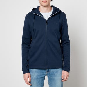 BOSS Athleisure Men's Saggy Curved Zipped Hoodie - Navy