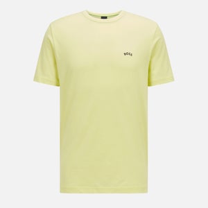 BOSS Athleisure Men's Curved T-Shirt - Light Pastel Green