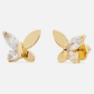 Kate Spade New York Women's Butterfly Studs - Clear/Gold