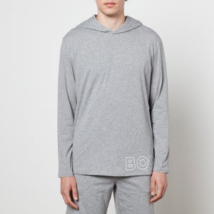 BOSS Bodywear Men's Identity Hooded Long Sleeve Top - Medium Grey