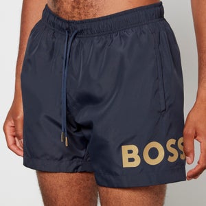 BOSS Bodywear Men's Goldfish Swim Shorts - Dark Blue