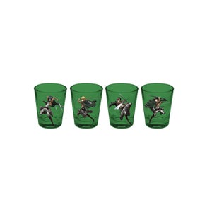 Attack On Titan Character 4 Pack Mini Glass Set