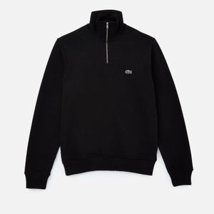 Lacoste Logo-Appliquéd Cotton-Jersey Half-Zip Sweatshirt