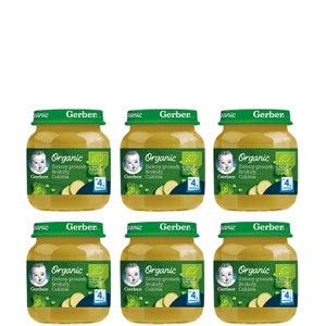Zestaw Gerber Organic Zielony groszek brokuły cukinia 6x125g