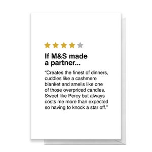 If M&S Made A Partner... Greetings Card