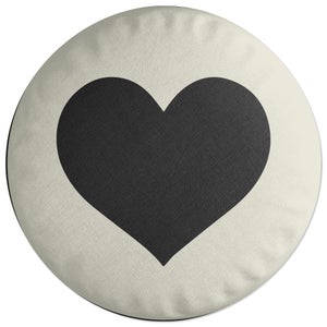 Bold Heart Round Cushion