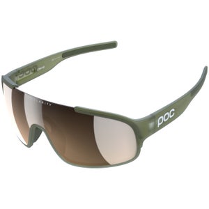 POC Crave Road Sunglasses Epidote Green Translucent - Brown/Silver Mirror