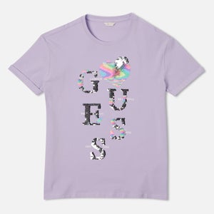 Guess Girls' Reversible Sequin T-Shirt - New Light Lilac
