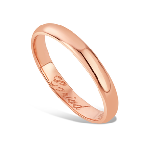18ct 3mm Windsor Wedding Ring - Rose Gold