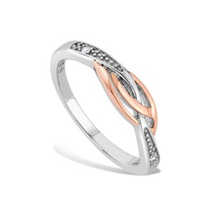 Clogau Eternal Love Affinity Stacking Ring - Sterling Silver/Gold