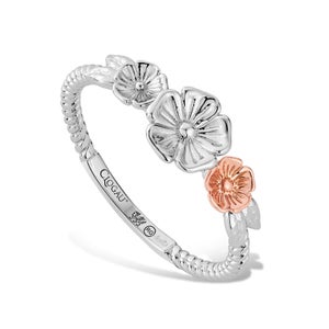 Clogau Blossom Stacking Ring - Sterling Silver/Gold