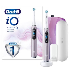 Oral B iO9 Rose Quartz Limited Electric Toothbrush with Charging Travel Case and Magnetic Pouch