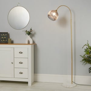 Edris metal outlet globe floor lamp