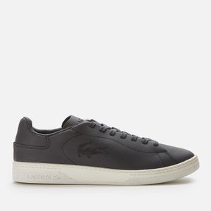 Lacoste Men's T-Clip 0120 3 Leather/Suede Court Trainers - Off White/Dark Green