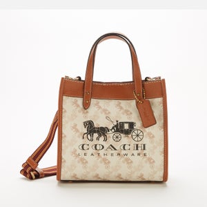Coach Women's Horse And Carriage Field Tote Bag - Chalk Burnished Amber