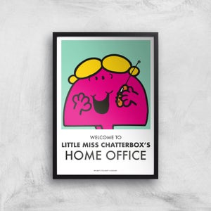 Mr Men & Little Miss Little Miss Chatterbox's Home Office Giclee Art Print