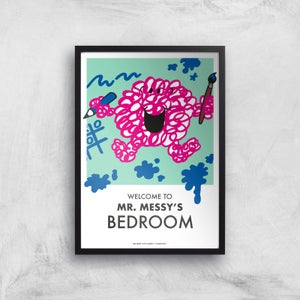 Mr Men & Little Miss Mr. Messy's Bedroom Giclee Art Print