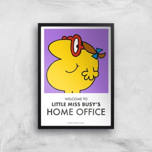 Mr Men & Little Miss Little Miss Busy's Home Office Giclee Art Print