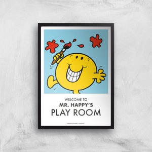 Mr Men & Little Miss Mr. Happy's Play Room Giclee Art Print