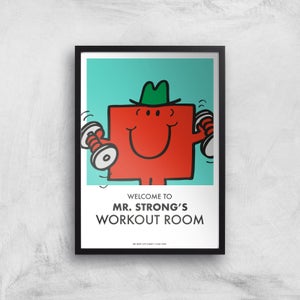 Mr Men & Little Miss Mr. Strong's Workout Room Giclee Art Print