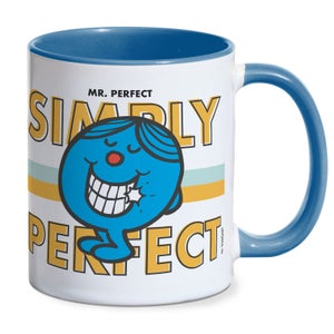 Mr Men & Little Miss Mr. Perfect Simply Perfect Mug - Blue