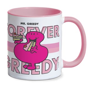 Mr Men & Little Miss Mr. Greedy Forever Greedy Mug - Pink